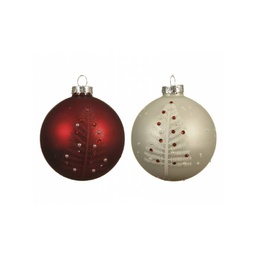 [19625650] Pallina Natale in vetro assortita  pz 1  diam 8 assortita
