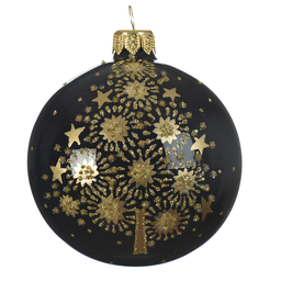 [20035416] Pallina di Natale Albero colore nero Ø8 cm