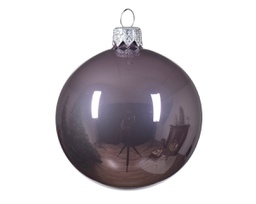 [20102328] Pallina di Natale Briciole di vetro smaltate colore lilac cristallo ø 8cm