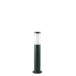[SOV824/06] Palo in Alluminio Pressofuso con Diffusore Opalino - Altezza 180mm, Diametro 60mm, IP43 nero