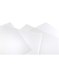 [016029] Pannello trasparente rigido in polistirene sintetico di dimensioni 25x50 cm, spessore 4 mm.