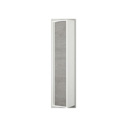 [BR801018] Pensile da Bagno  anta Bianco-Cemento 30x24x150 cm