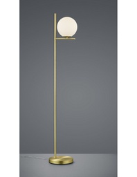 [TRIO402000108] Piantana Sfera Vetro Bianco Ottone H150 cm Pure Trio Lighting