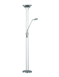 [TRIOR42292107] Piantana Spock Led Con Luce Spot da Lettura Dimmerabile Nichel Trio Lighting