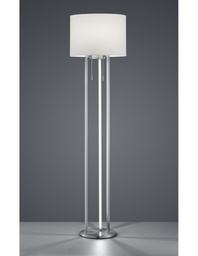 [TRIO475410207] Piantana Tandori Nichel Paralume Bianco H156 cm Trio Lighting