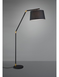 [TRIO462100132] Piantana Tracy 1xE27 Nero Paralume Tessuto Nero H175 cm Trio Lighting