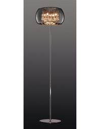 [TRIO411210406] Piantana Vapore Vetro Cromo E Pendenti H158 cm Trio Lighting
