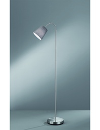 [TRIOR40151011] Piantana Windu 1xE27 Nichel E Paralume Grigio H140 cm Trio Lighting