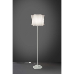 [FOLIO/T/164/W] Piantana base e stelo in metallo FOLIO paralume Bianco diametro 40x h164 cm