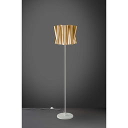 [FOLIO/T/164/NGLD] Piantana base e stelo in metallo FOLIO paralume Oro diametro 40x h164 cm