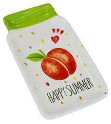 [V9139240000] Piatto summer con pesca ln-4624 cm. 26 x 15,5 h 2