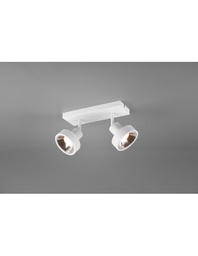 [TRIO800700231] Plafoniera 2 Faretti Spot Orientabili Leon Bianco Trio Lighting