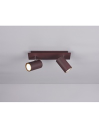 [TRIO802400224] Plafoniera 2 Faretti Spot Orientabili Marley Ruggine Trio Lighting
