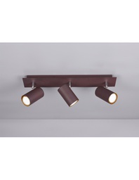 [TRIO802400324] Plafoniera 3 Spot GU10 Orientabili Marley Ruggine Trio Lighting