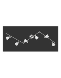 [TRIO871510607] Plafoniera 6 Faretti Spot Led G9 Carico Nichel Trio Lighting