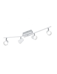 [TRIO873110431] Plafoniera Bracci con 4 Faretti Spot Orientabili Narcos Bianco Trio Lighting