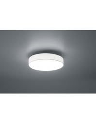[TRIO621912401] Plafoniera Led Dimmer Cambio Colore Paralume Tessuto Bianco Lugano Ø40 cm Trio Lighting