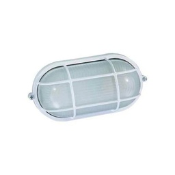 [047157] Plafoniera Ovale E 27 - 60 W Colore Bianco 