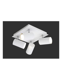[TRIO802430401] Plafoniera Quadrata 4 Faretti Orientabili Marley Bianco Trio Lighting