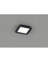 [TRIOR62931032] Plafoniera Quadrata Camillus Led Dimmerabile Nero IP44 17x17 cm Trio Lighting