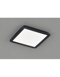 [TRIOR62931832] Plafoniera Quadrata Camillus Led Dimmerabile Nero IP44 30x30 cm Trio Lighting