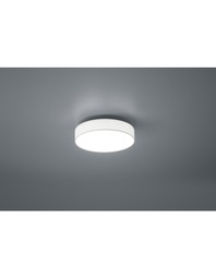 [TRIO621911201] Plafoniera Soffitto Led Dimmer Cambio Colore Tessuto Bianco Lugano Ø30 cm Trio Lighting