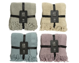 [20041909] Plaid in caldo cotone rettangolare 4 colori assortiti 170x130 cm