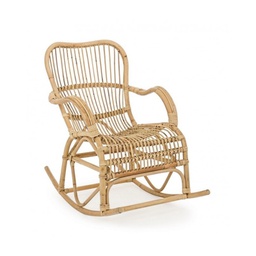 [B0671481] Poltrona Dondolo in Rattan Naturale CASIMIRA 66x82x h88 cm