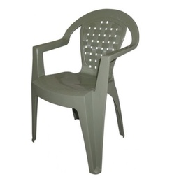 [050561] Poltrona da giardino in resina antiscivolo Norma Dimaplast colore tortora