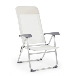 [19905161] Poltrona sdraio da giardino in alluminio e tessuto Bianco CROSS 58x62,5x h110 cm (copia)