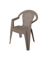 [1905173] Poltrona sedia in plastica per giardino Violetta Taupe Dimaplast