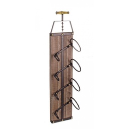 [B0180895] Porta bottiglia vintage 4 ganci Inca