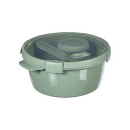[2002002] Porta pranzo rotondo Curver Smart To Go Eco, colore verde