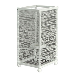 [V7015470000] Portacandele metallo bianco piccolo cm 11x11h23
