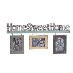 [V5107740000] Portafoto muro legno home multiplo3p cm 68x2h29