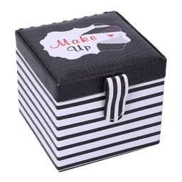 [V1230750000] Portagioie ecopelle bianco nero quadro cm 10x10