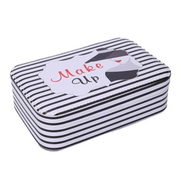 [V1230760000] Portagioie ecopelle bianco nero rettangolare cm 22x14