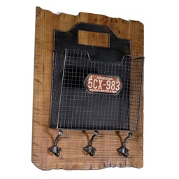 [V5917720000] Portalettere legno 1 posto c/appendino 3p arizona cm 43