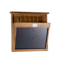 [V5917760000] Portalettere legno 1 posto c/lavagna cm 33x11