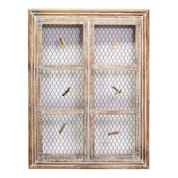[V5921130000] Portamemo legno finestra con mollette rettangolare cm 46x61x5
