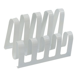 [V3405200000] Portariviste metallo bianco 4 posti cm 31x19h22