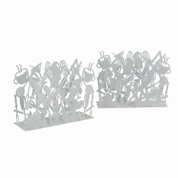 [V3403940000] Portariviste metallo posate 1-2 bianco cmcm 35x12h26