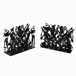 [V3403930000] Portariviste metallo posate 1-2 nero cm 35x12h26