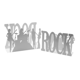 [V3404490000] Portariviste metallo rock 1-2 bianco cm 35x12h24