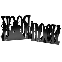 [V3404520000] Portariviste metallo rock 1-2 nero cm 35x12h24