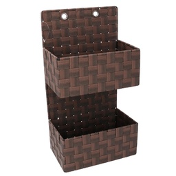 [V2320390000] Portatutto poliestere marrone rettangolare cm 25x14