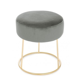 [B0720880] Pouf clarissa grigio oro design cm 35 x 40 h