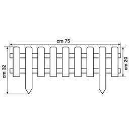 [1905278] Recinzione in legno 75 centimetri Verdelook