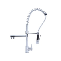 [FZ33727] Rubinetto miscelatore per cucina con doccetta finitura cromo h.66x32 cm