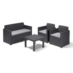 [CAP96399] Salotto keter alabama antracite in resina antiurto